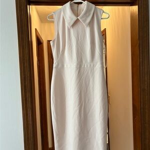 Calvin Klein Collection Pale Pink Sleeveless Midi Sheath Dress